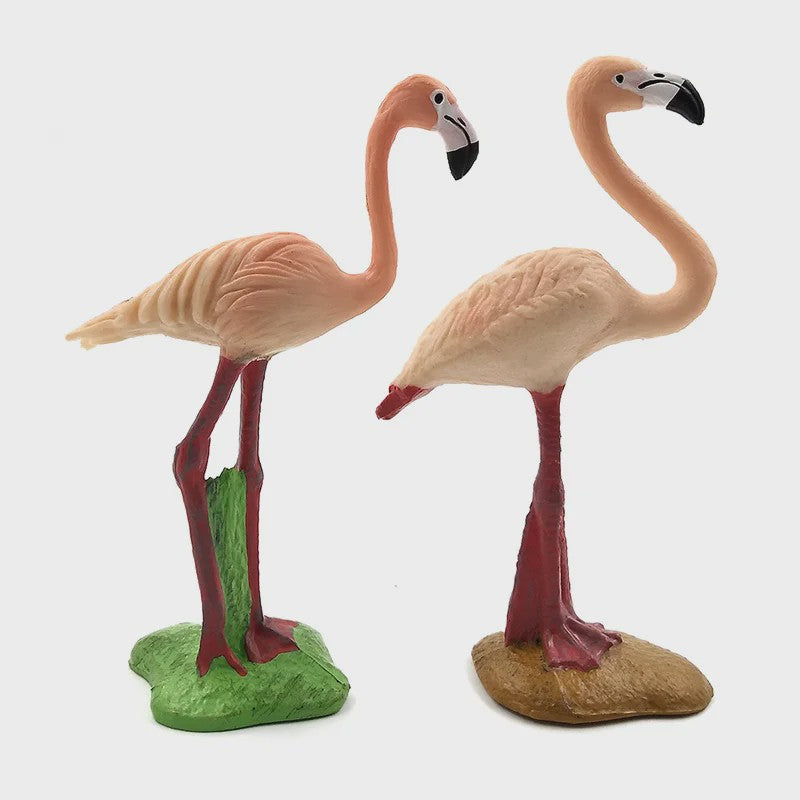 Miniatuur Flamingo & Kraanvogel Beeldjes - Decoratieve Tuin- en Huisdecoratie