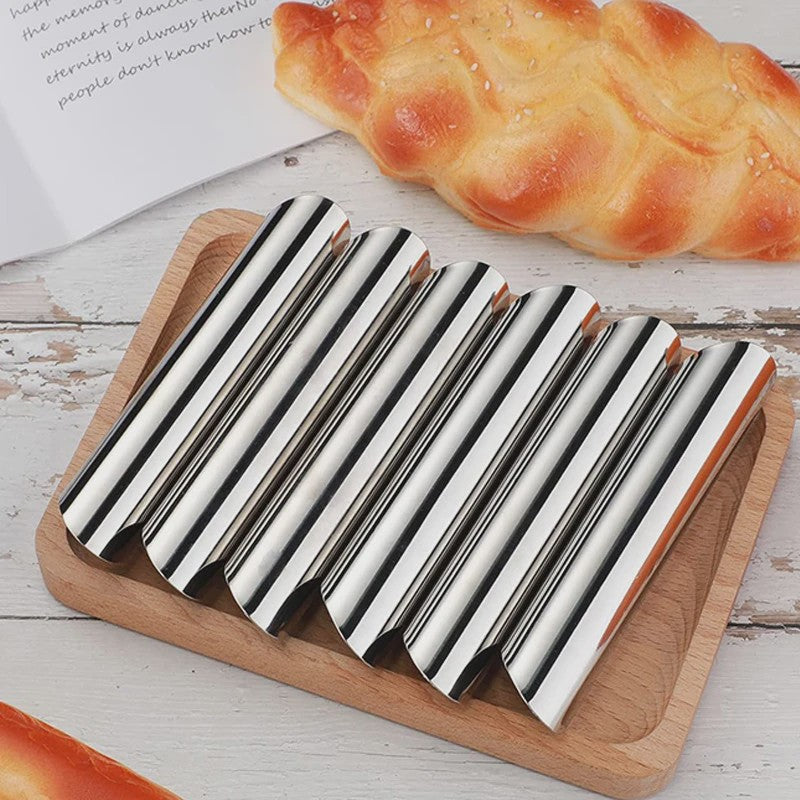 Roestvrijstalen Bakvormen Set: Croissant & Cone Molds voor Thuisgebruik