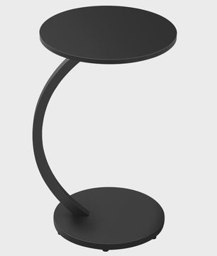 Stijlvolle C-vormige bijzettafel met hout-look blad - Ideaal voor laptop, koffie & thee