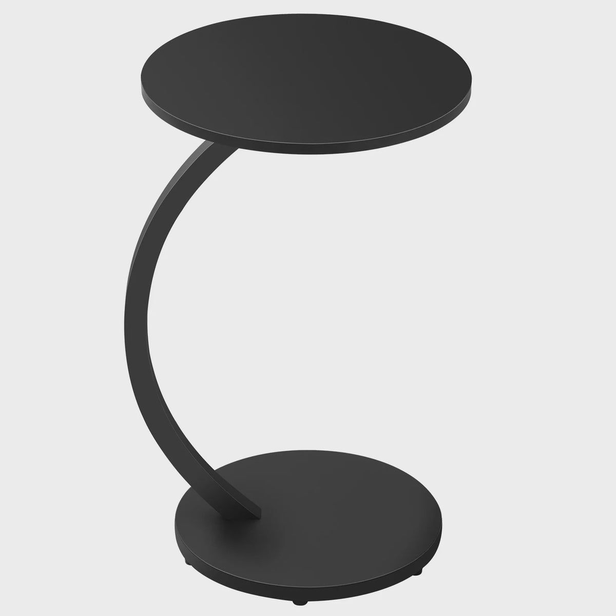Stijlvolle C-vormige bijzettafel met hout-look blad - Ideaal voor laptop, koffie & thee