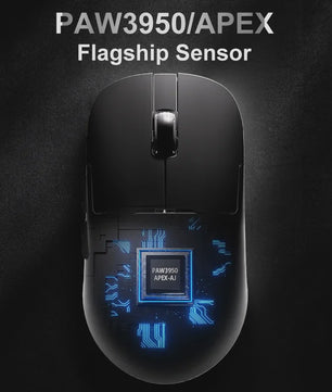 Ajazz AJ159 PRO/APEX Gaming Muis: 8000Hz, PAW3950 Sensor, Kleurenscherm Dock
