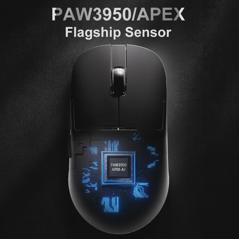 Ajazz AJ159 PRO/APEX Gaming Muis: 8000Hz, PAW3950 Sensor, Kleurenscherm Dock