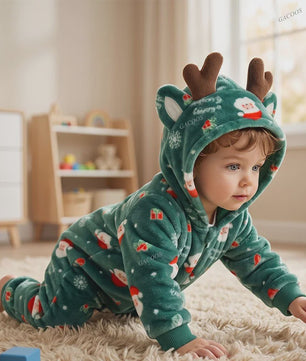 Baby Romper Dierenkostuum Kigurumi - Zacht Flanellen Jumpsuit voor Jongens & Meisjes