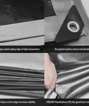 Waterdicht Tarpaulin Zeil 1.9x3m - Heavy Duty Beschermhoes met Oogjes