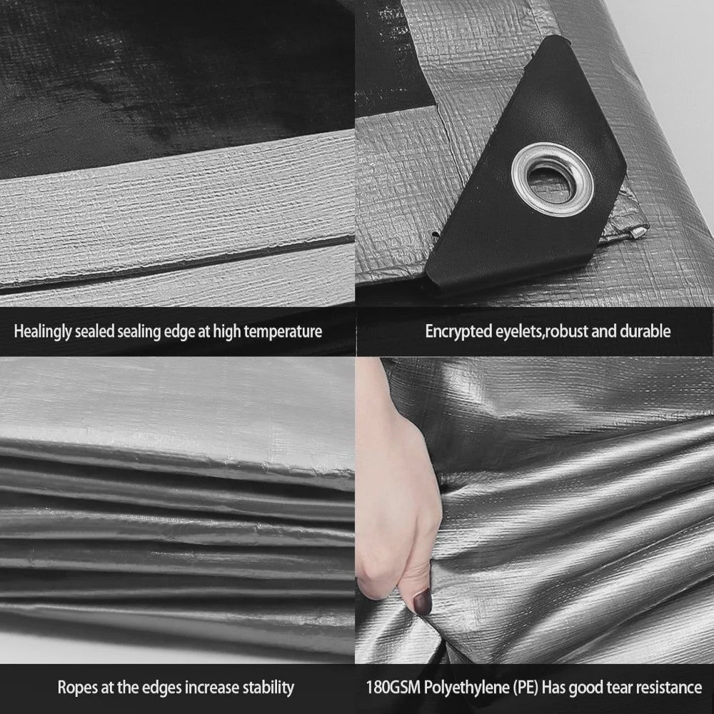 Waterdicht Tarpaulin Zeil 1.9x3m - Heavy Duty Beschermhoes met Oogjes