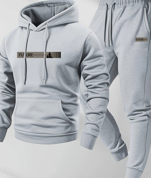 Heren Trainingspak Herfst: Casual Lange Mouw Hoodie & Joggingbroek Set