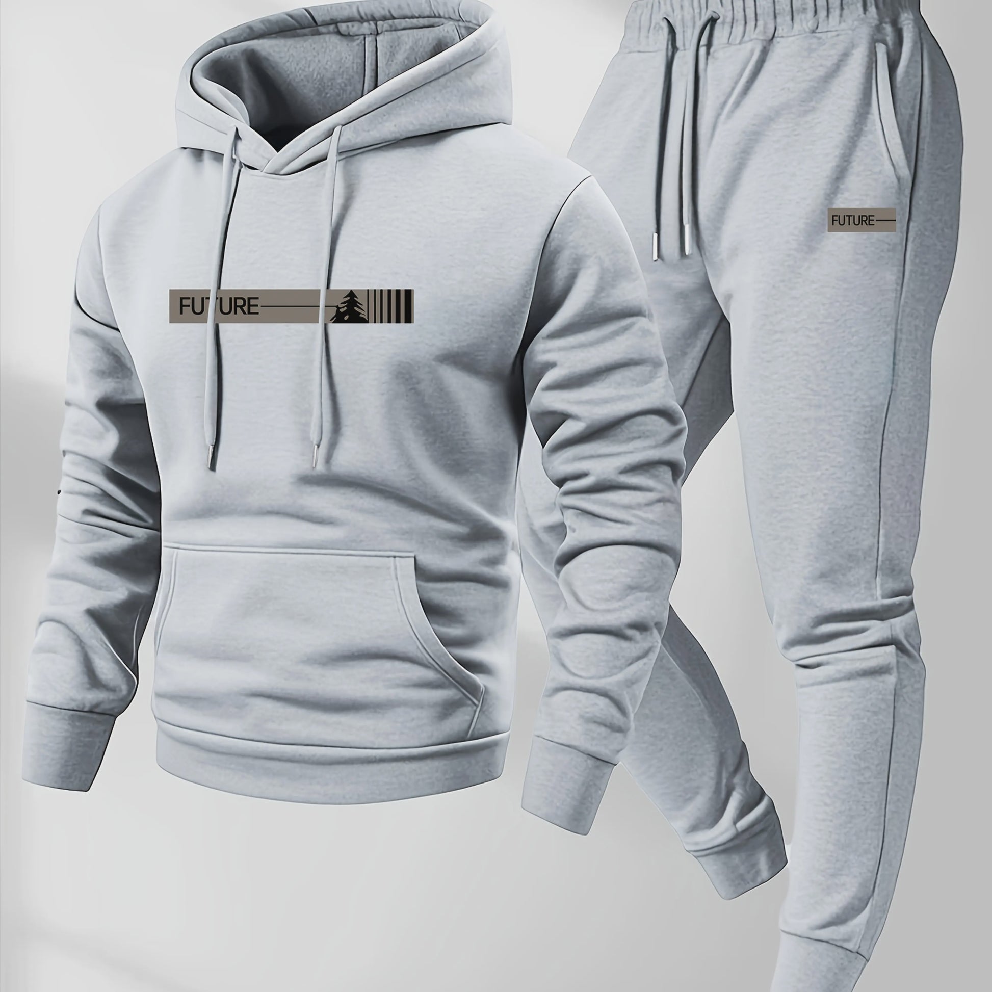 Heren Trainingspak Herfst: Casual Lange Mouw Hoodie & Joggingbroek Set
