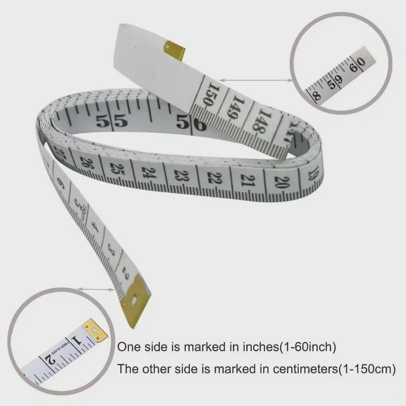 Zachte Meetlint 150cm/60 Inch - Precisie Kleermaker & Lichaamsmeting