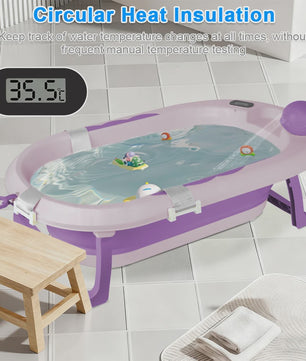 Opvouwbaar Babybadje met Onderstel - Veilig en Comfortabel Baden voor Pasgeborenen en Peuters