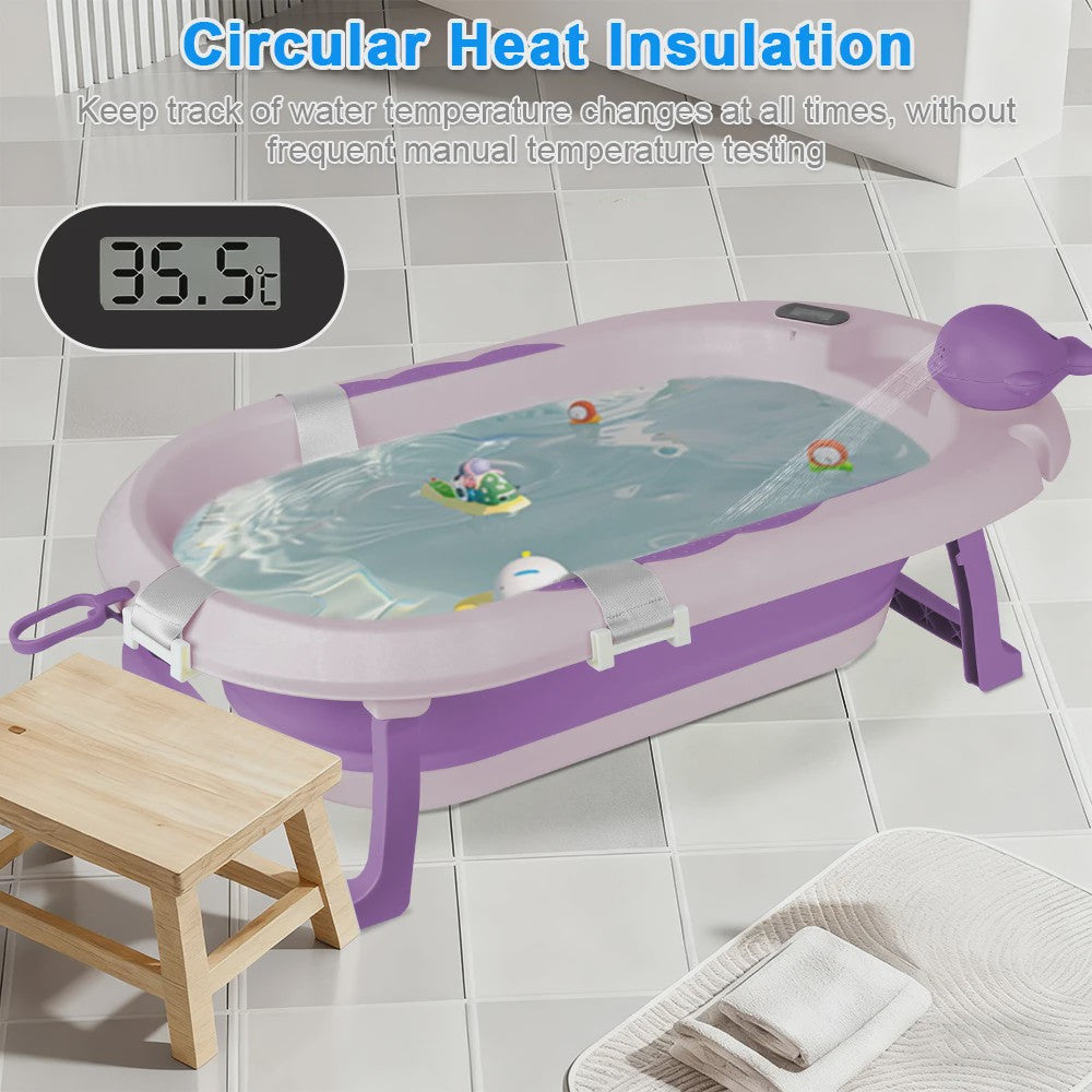 Opvouwbaar Babybadje met Onderstel - Veilig en Comfortabel Baden voor Pasgeborenen en Peuters