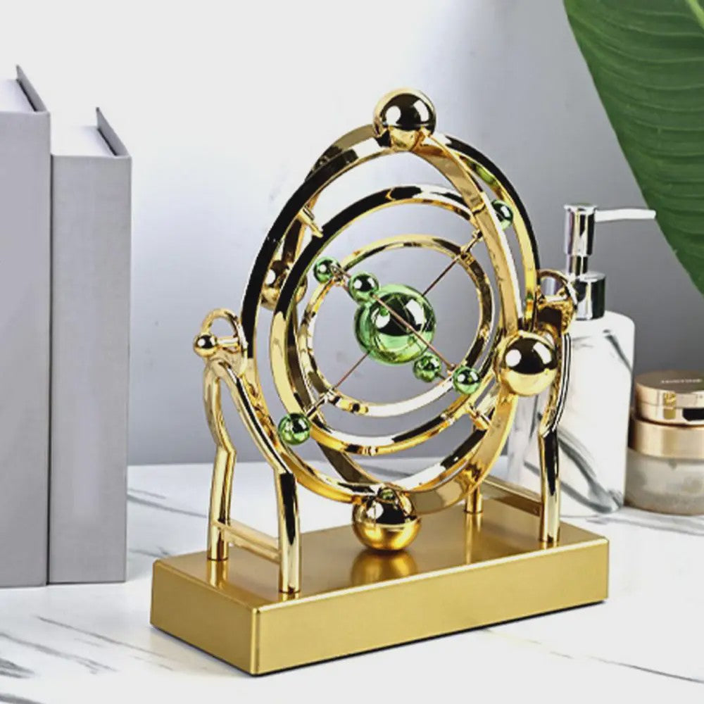 Perpetuum Mobile: Hemelse Orbit Pendel - Kinetische Kunst voor Bureau & Kantoor