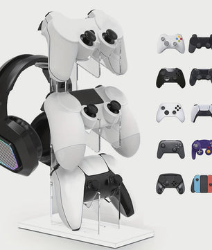 Universele 3-laags Controller & Headset Houder - Zwart, Wit, Transparant
