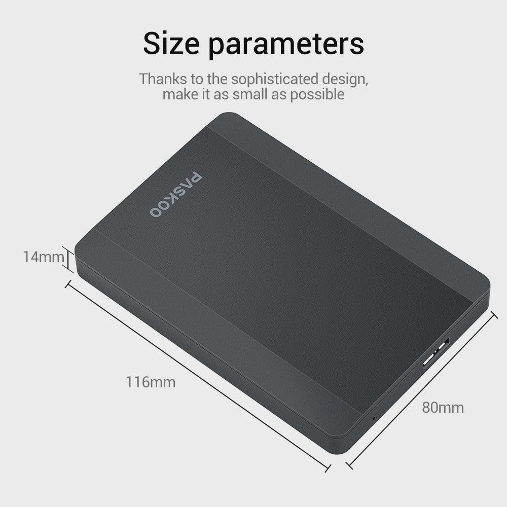 Externe Harde Schijf USB 3.0 (250GB-1TB) - Plug & Play Opslag