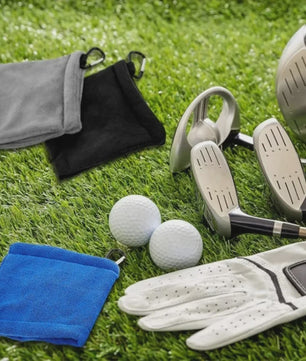 Golf Handdoek 14x14cm met Karabijnhaak - Hoge Waterabsorptie & Zweetbestendig