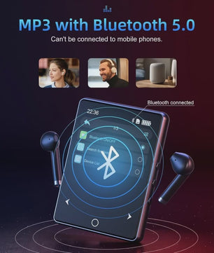Oilsky D26 MP3/MP4 Speler: 64GB, 2.8" Touchscreen, Bluetooth 5.3, Uitbreidbaar tot 128GB