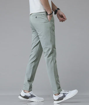 Heren Stretch Slim Fit Casual Broek - Ademend & Comfortabel voor Golf en Sport