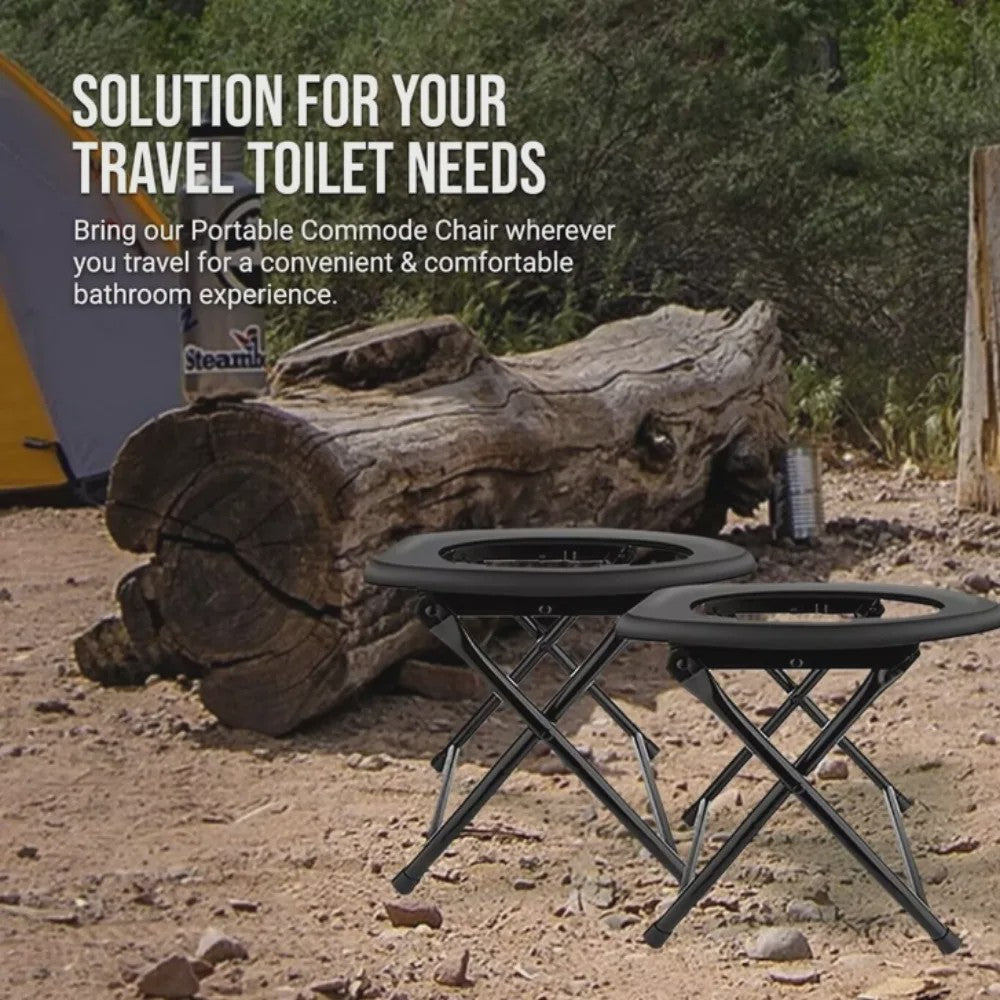 Draagbaar Camping Toilet: Compacte en Lichtgewicht Commode Stoel voor Buiten & Binnen