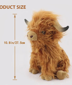 Schattige Pluche Schotse Hooglander Koe Knuffel - 25cm - Cadeau voor Kinderen & Baby's