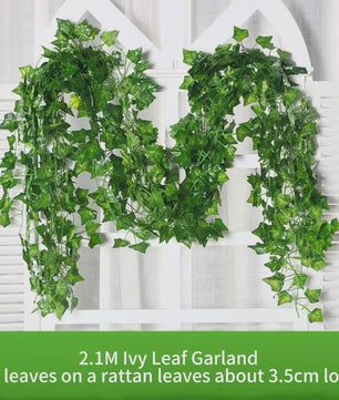 Kunstige Klimop Slang 2.1M - Groene Nep Plant voor Decoratie, Bruiloft & Feest