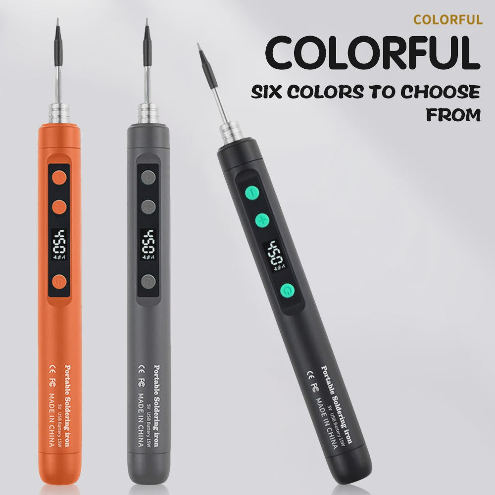 15W USB Slimme Soldeerbout Set met Temperatuurregeling en Type-C