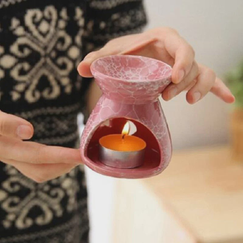 Aromatherapie Brander Keramiek met Sterren & Maan Uitsnijdingen - Sfeervol en Romantisch