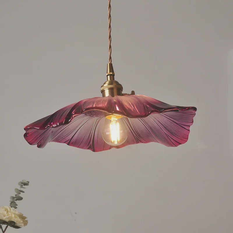 Moderne Glas Glasmozaïek Bloem Hanglamp - Sfeervolle Verlichting voor Woonkamer & Slaapkamer