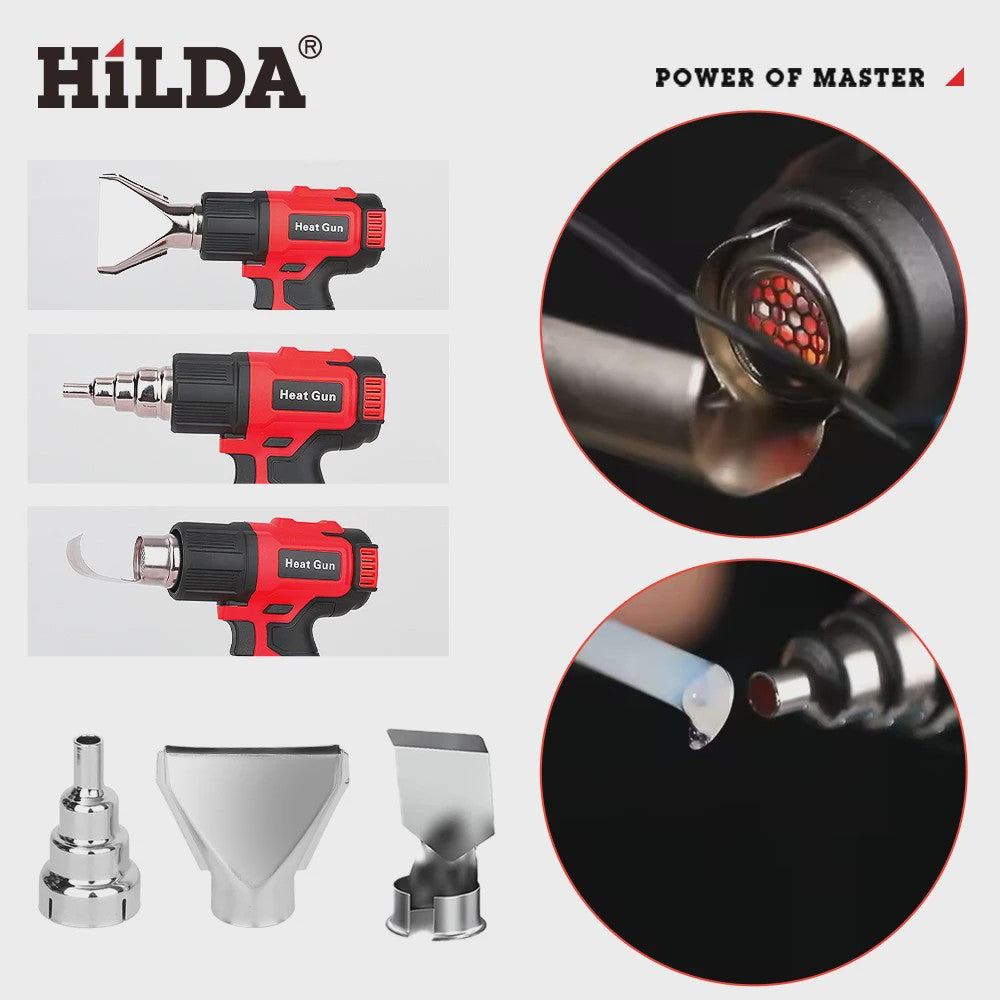 HILDA Accu Hittepistool - Verstelbare Temperatuur & 6 Snelheden - Makita 18V Batterij Compatibel