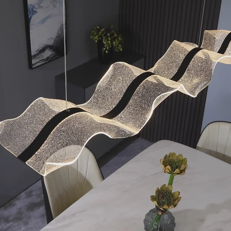 Moderne LED Plafondlamp Golvend Design - Hanglamp voor Woonkamer & Eetkamer