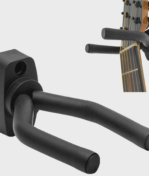 Gitaar Muurbeugel Hanger Set (1-10 Stuks) - Zwart - Universeel voor Gitaar, Bas, Ukulele
