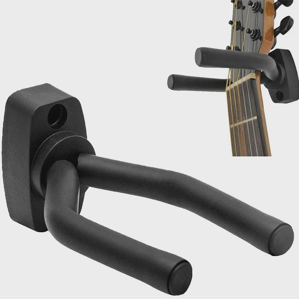 Gitaar Muurbeugel Hanger Set (1-10 Stuks) - Zwart - Universeel voor Gitaar, Bas, Ukulele
