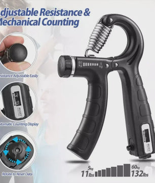 Verstelbare Handtrainer met Teller - Krachttraining & Revalidatie