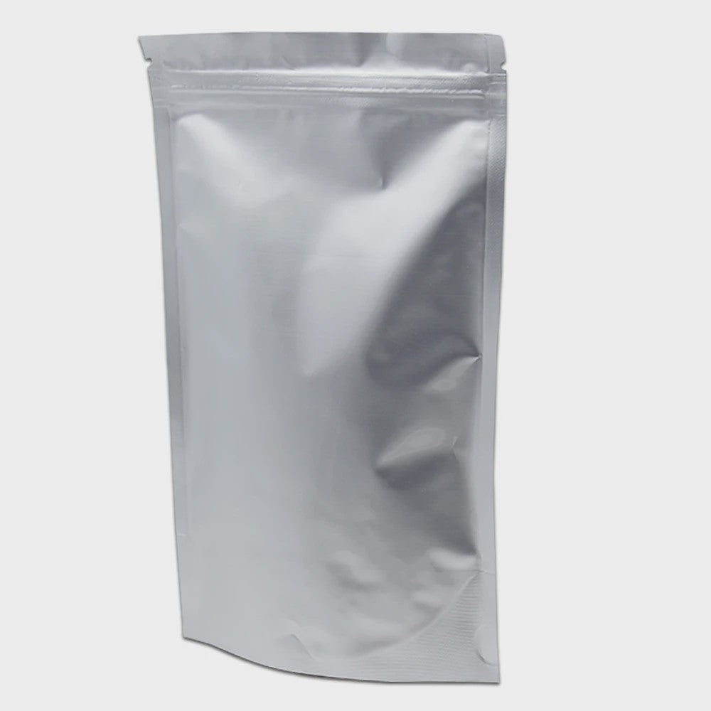 100x Zilveren Mylar Stand-Up Zakjes met Hersluitbare Zip Lock - Ideaal voor Voedselopslag