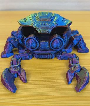 3D Geprinte Mechanische Krab - Beweegbaar Model Speelgoed