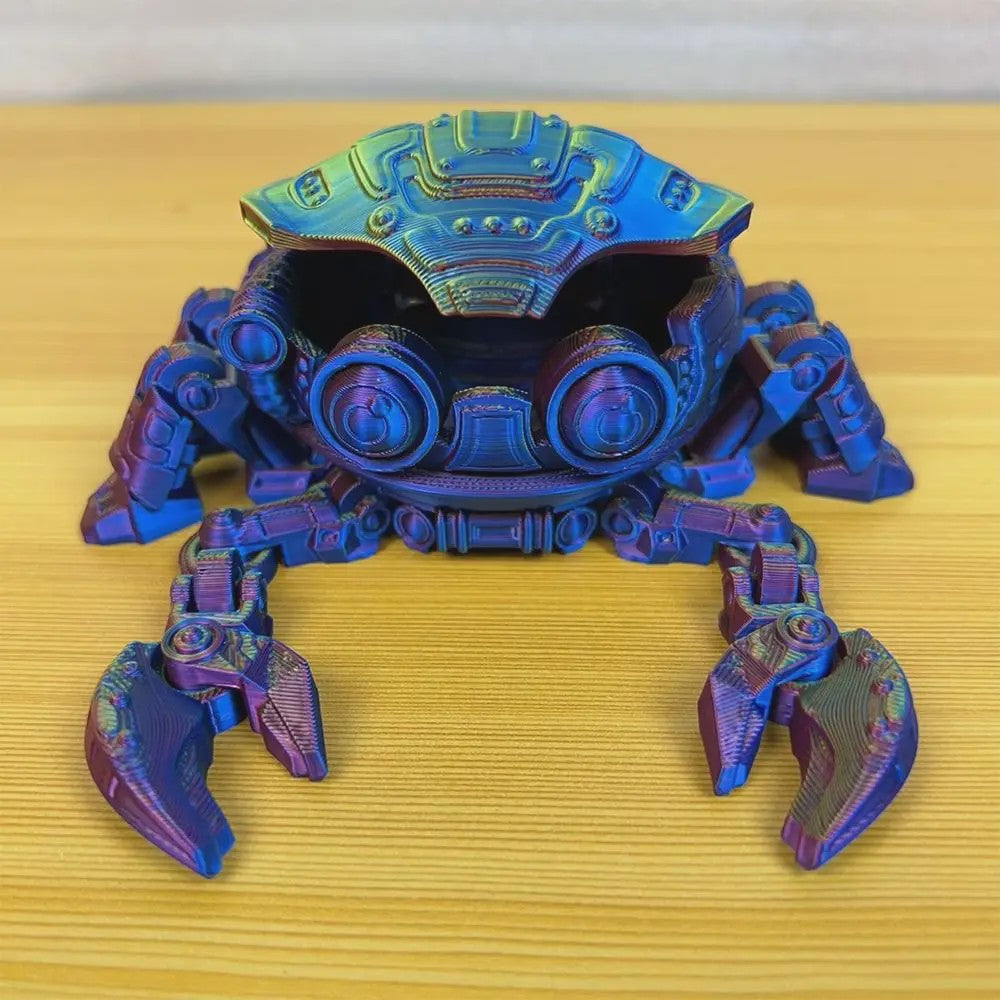 3D Geprinte Mechanische Krab - Beweegbaar Model Speelgoed