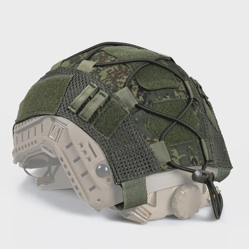 Tactische Helm Cover met Elastisch Koord voor Fast Helm - Airsoft & Paintball Camouflage