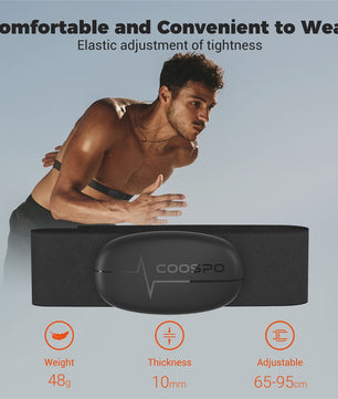COOSPO H6M Borst Hartslagmeter Band - Bluetooth 4.0 & ANT+ Sensor