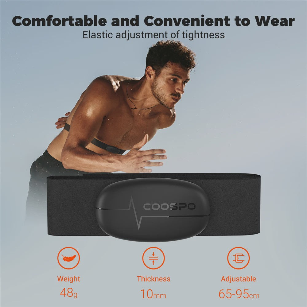 COOSPO H6M Borst Hartslagmeter Band - Bluetooth 4.0 & ANT+ Sensor