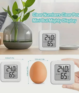Compacte Digitale Thermometer en Hygrometer - Meet Temperatuur & Vochtigheid Binnenshuis