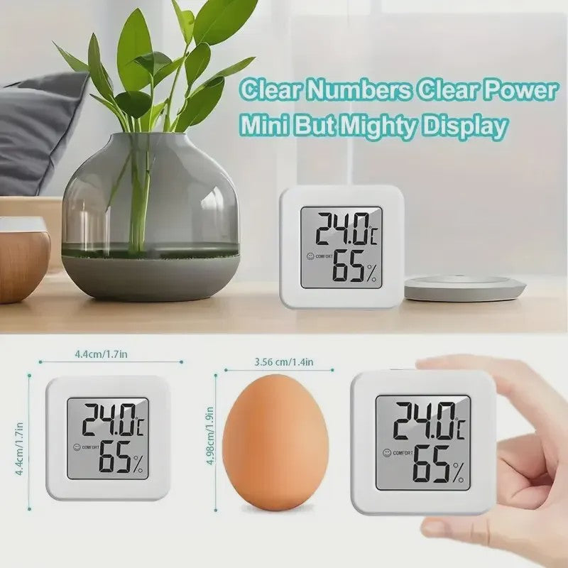Compacte Digitale Thermometer en Hygrometer - Meet Temperatuur & Vochtigheid Binnenshuis