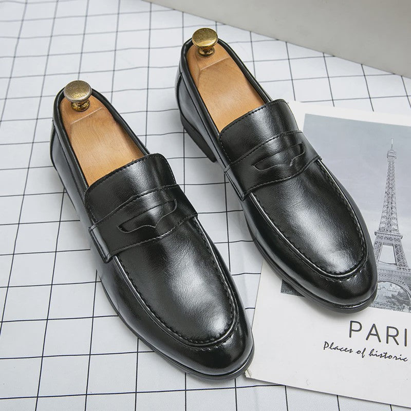 Klassieke Heren Leren Loafers - Stijlvolle Business & Casual Schoenen