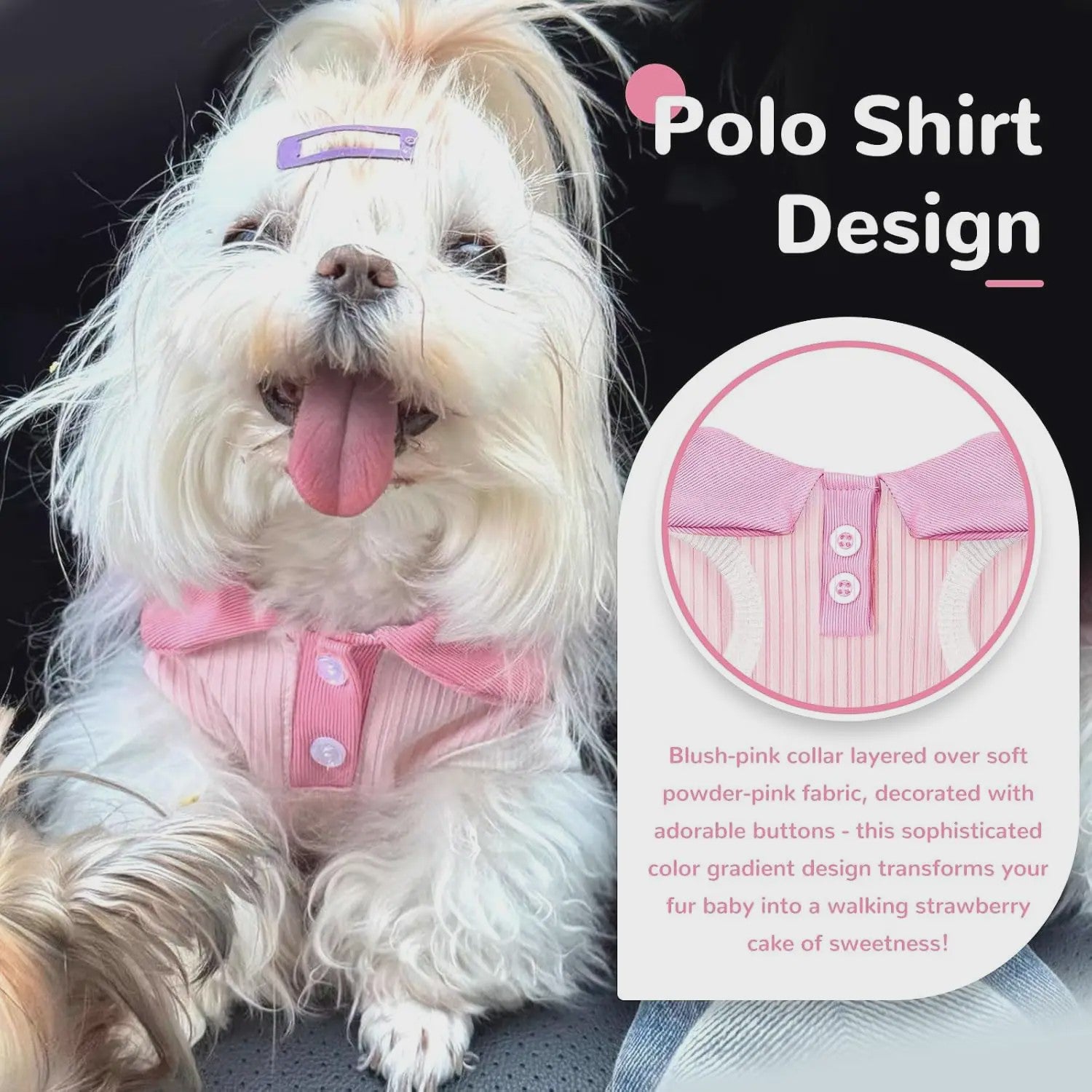 Ademend Hondenshirt met Bordeaux Kraag - Comfortabele Stretch Tanktop voor Kleine Honden