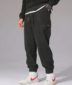 Warme Heren Corduroy Jogger Broek - Perfect voor Herfst & Winter Sport en Casual Gebruik