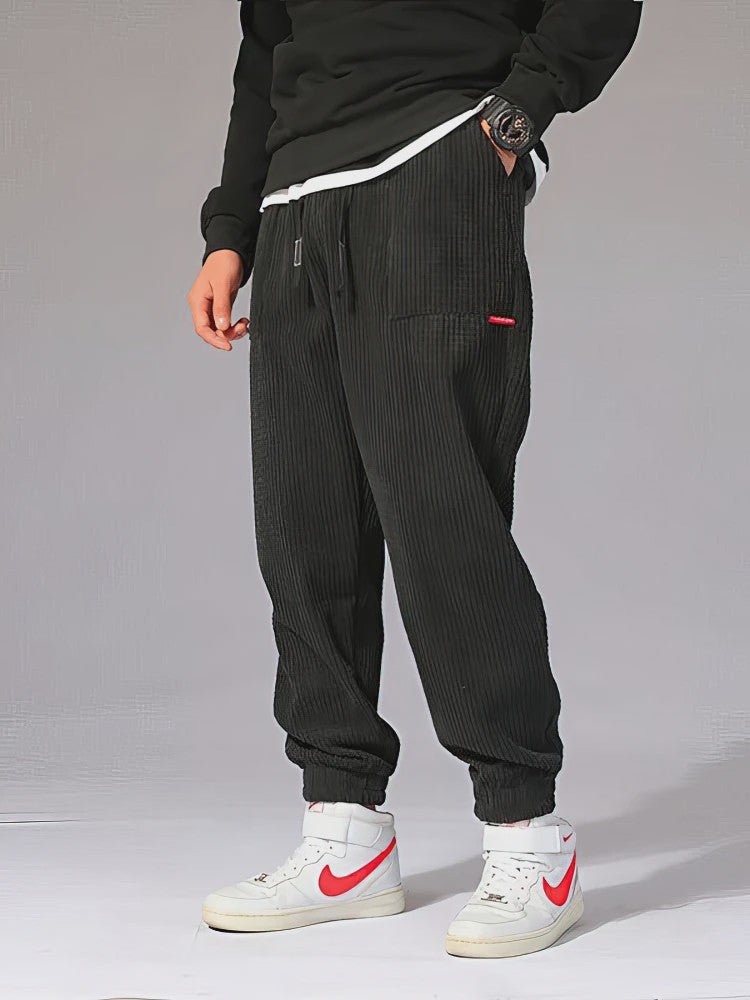 Warme Heren Corduroy Jogger Broek - Perfect voor Herfst & Winter Sport en Casual Gebruik