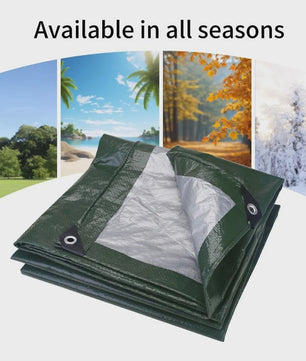 Waterdichte Tarp - Diverse Maten (3x3m tot 5x4m) voor Camping, Tuin & Outdoor Bescherming