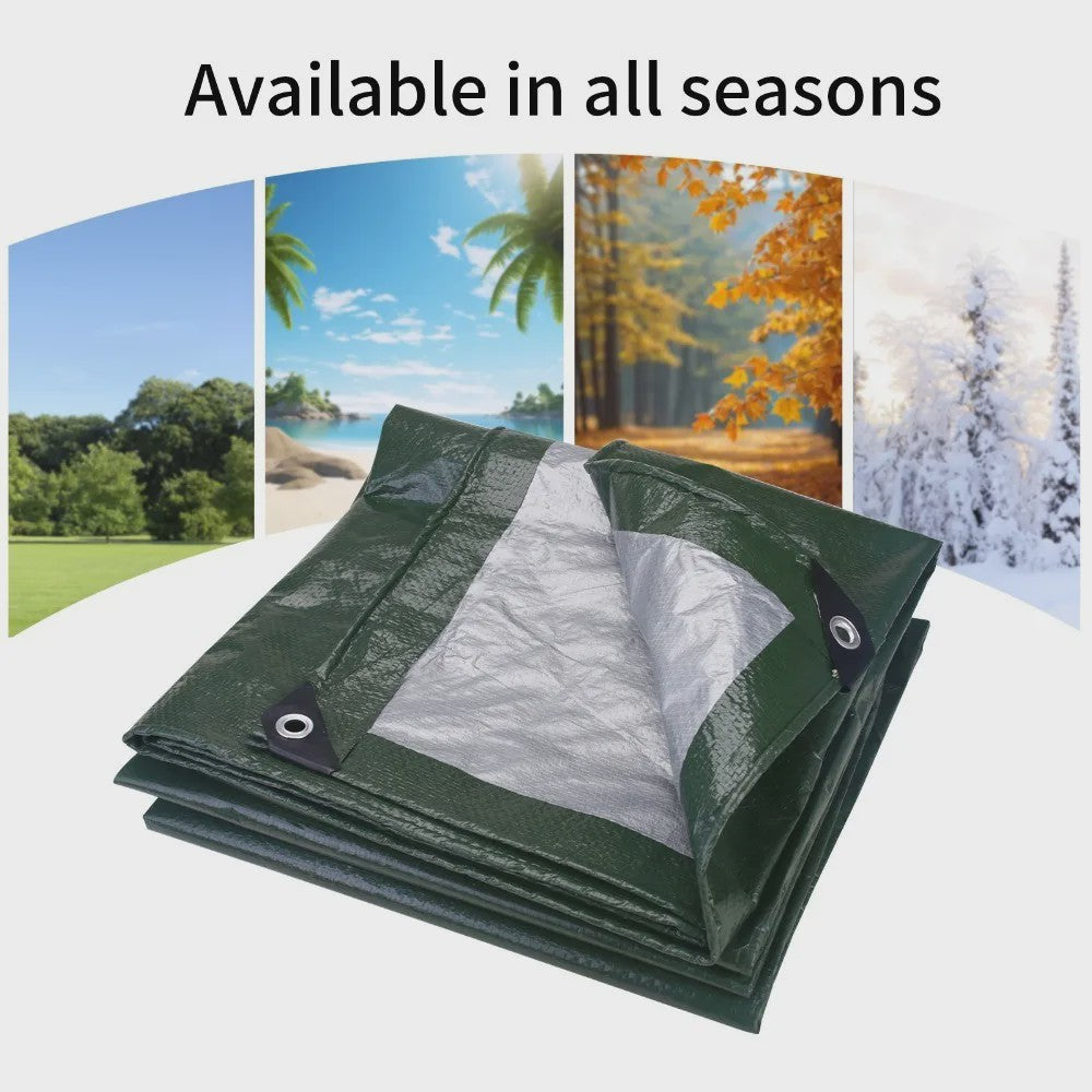 Waterdichte Tarp - Diverse Maten (3x3m tot 5x4m) voor Camping, Tuin & Outdoor Bescherming