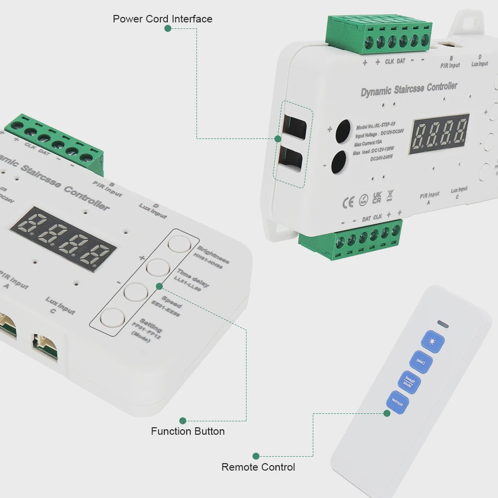 Slimme LED Trappenverlichting Kit met PIR Bewegingssensor - COB LED Strips voor 16/20 treden