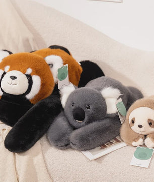 Kawaii Pluche Knuffel Dieren - Panda, Koala, Luiaard, Wasbeer, Dino (30-65cm) - Zacht & Decoratief
