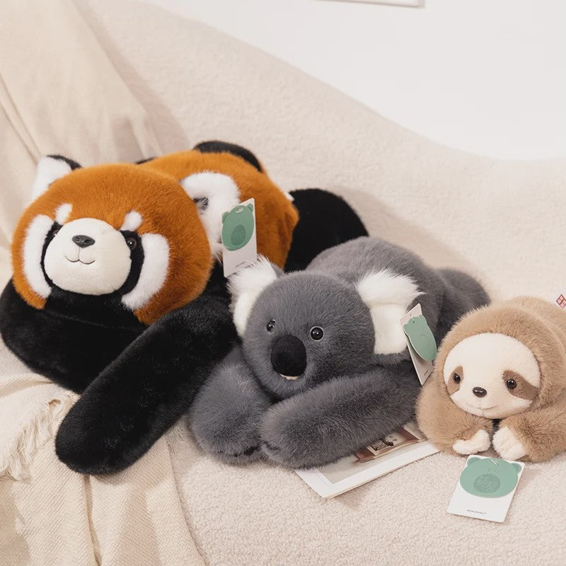 Kawaii Pluche Knuffel Dieren - Panda, Koala, Luiaard, Wasbeer, Dino (30-65cm) - Zacht & Decoratief