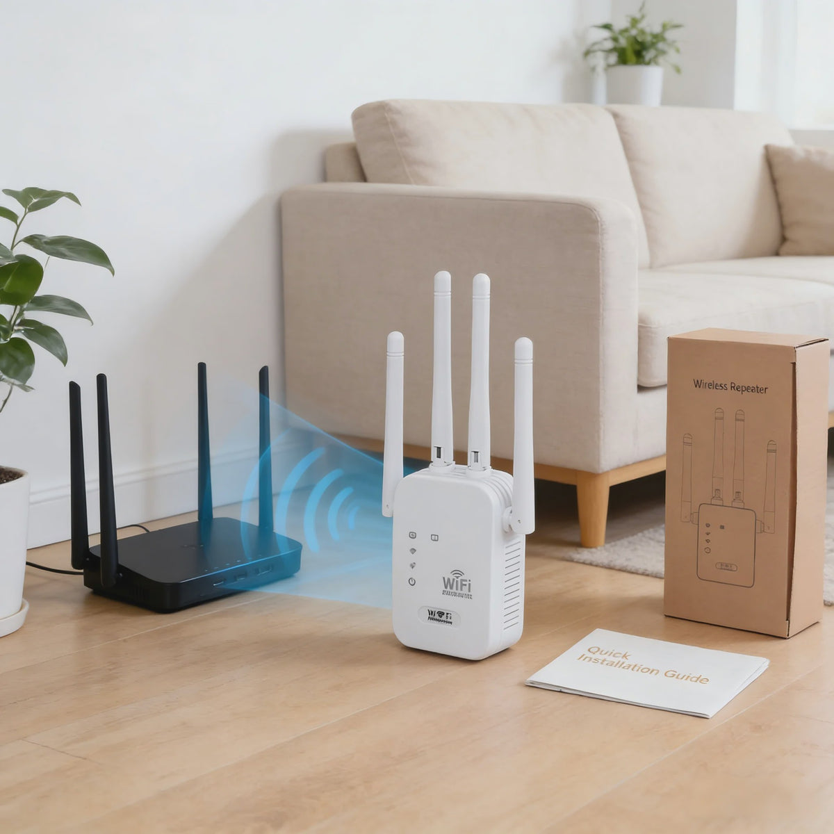 300Mbps WiFi Repeater - Versterk je Draadloze Netwerk voor Langere Afstand