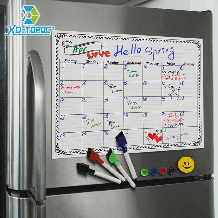 Flexibel Magnetisch Weekplanner Whiteboard A3 - Ideaal voor Koelkast & Kantoor